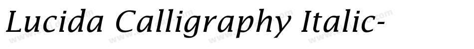 Lucida Calligraphy Italic字体转换